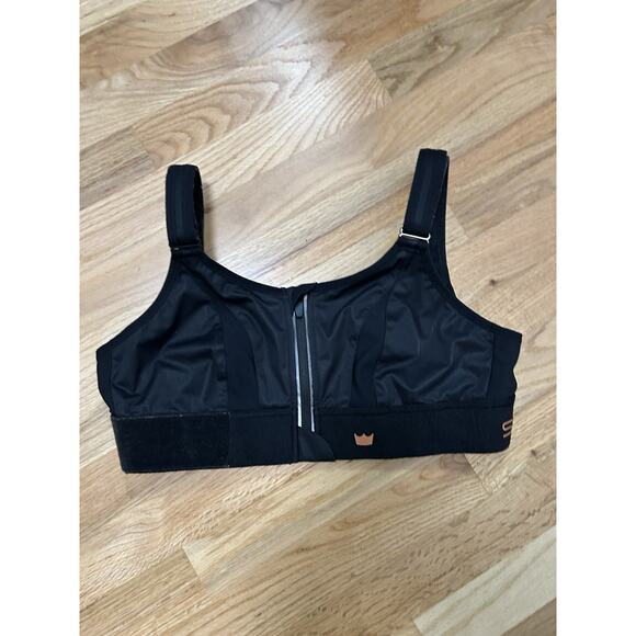 Shefit Ultimate Sports Bra Medium Black High Impact Adjustable Front Zip Close - Picture 1 of 7